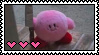 Kirby plushie with a knife
